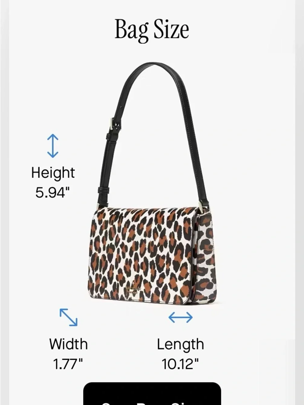 kate spade Staci Leopard-Print Shoulder Bag in Brown/Black/Cream